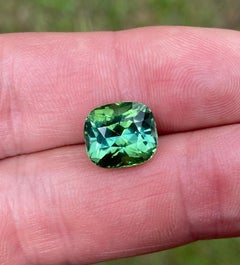 7,60 ct. Tourmaline VERTE, pierre précieuse naturelle en vrac, taille « coussin », originaire du Nigeria