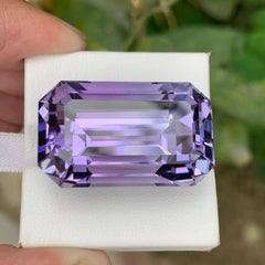 76.00 Carat Natural Loose Purple Color Kunzite Stone Emerald Cut Afghan Gemstone