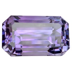 76.00 Carat Natural Loose Purple Color Kunzite Stone Emerald Cut Afghan Gemstone