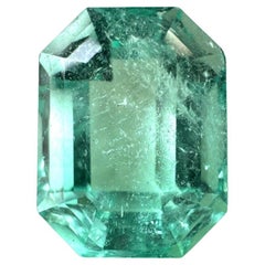 7,62 carati di smeraldo colombiano chiaro 13x10 verde pastello tagliato Gemma del mese di maggio