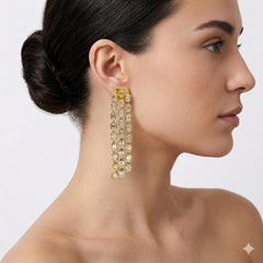 7.63 Carat Diamond Yellow Gold Earrings