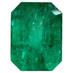Pierre de naissance de mai de Muzo taille émeraude colombienne de 7,64 carats 13x10 carats