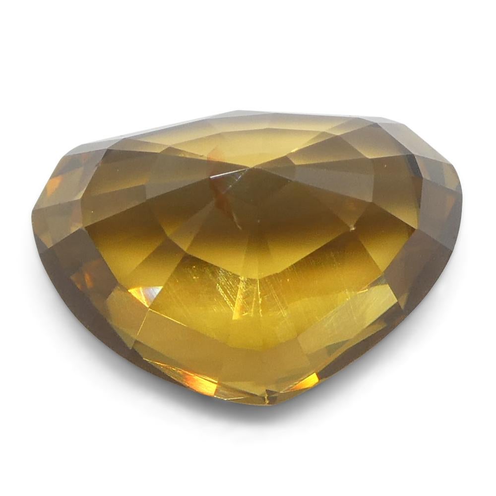 7.64ct Natural Earth Mined Half Moon Fancy Cut Orange Zircon from Sri Lanka en vente 5