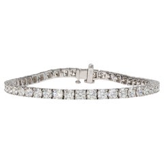 Bracelet tennis F/G VS en or blanc 14 carats avec diamants de 7,65 carats