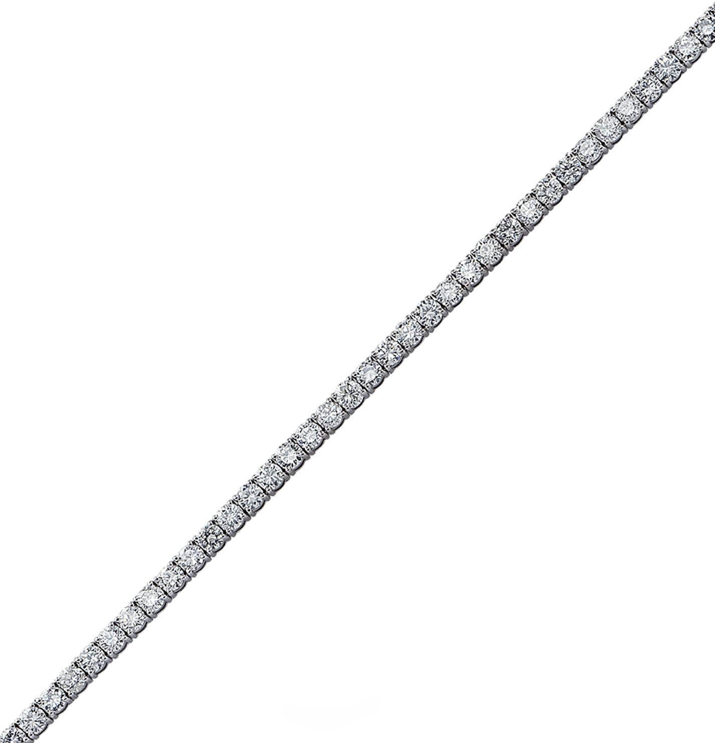 Modern 7.65 Carat Diamond Tennis Bracelet