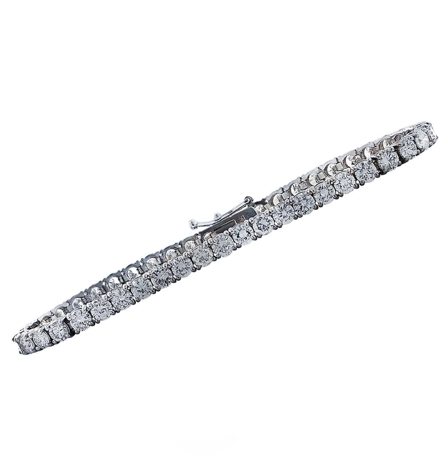 7.65 Carat Diamond Tennis Bracelet
