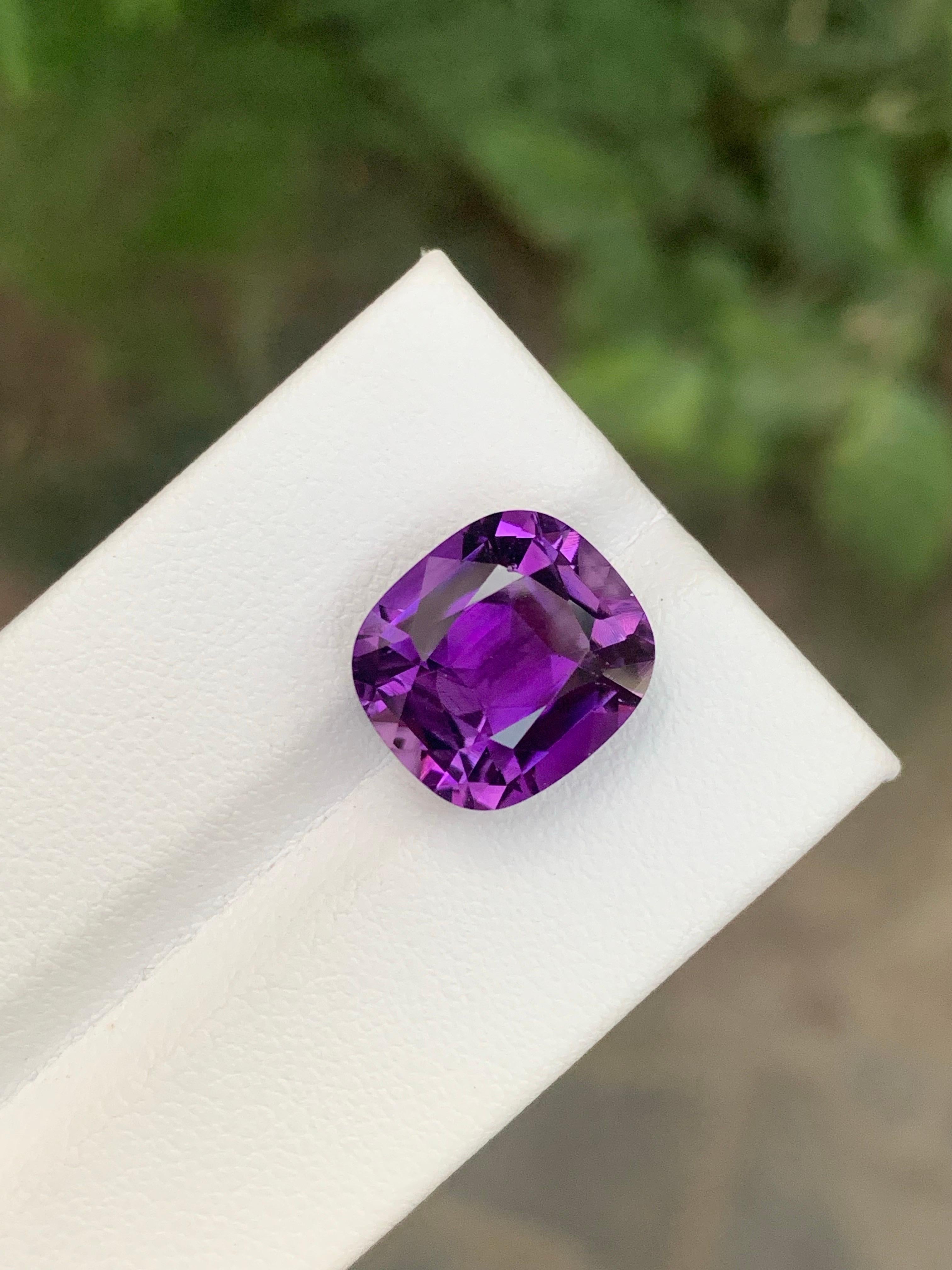 da uomo o donna Ametista naturale sfusa da 7,65 carati con taglio a cuscino proveniente dal Brasile in vendita