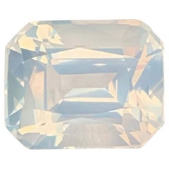 7.65 Carat Natural Loose Faceted Milky Quartz Cushion Cut African Gemstone