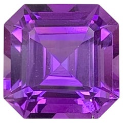 7.65 Carat Natural Loose Purple Amethyst Stone Asscher Cut Brazilian Gemstone (pierre précieuse brésilienne)
