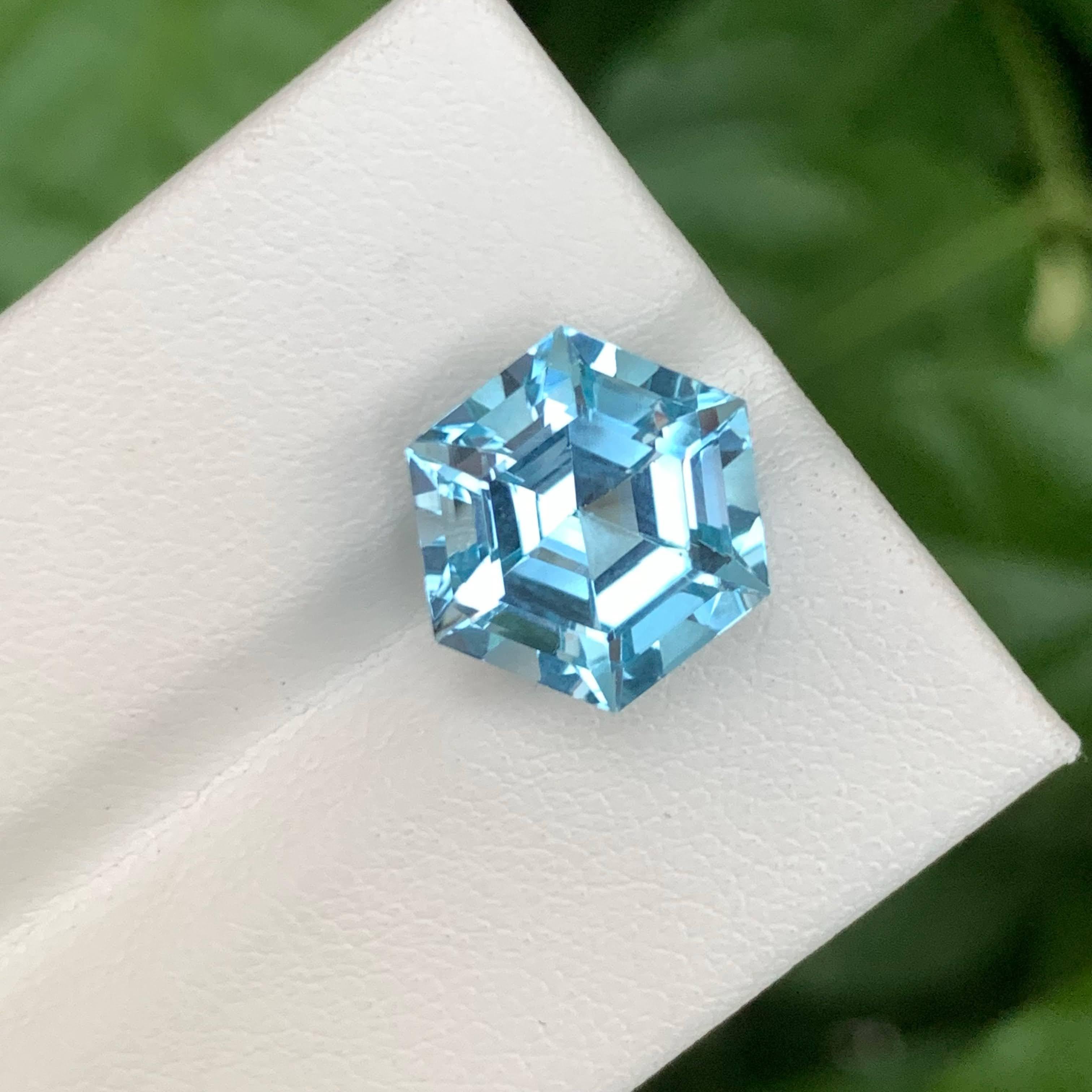 7,65 Karat Natürlicher Loser Atemberaubender Blauer Topas Stein Fancy Cut Madagaskars Edelstein im Angebot 5