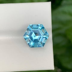 7.65 Carat Natural Loose Stunning Blue Topaz Stone Fancy Cut Madagascar's Gem