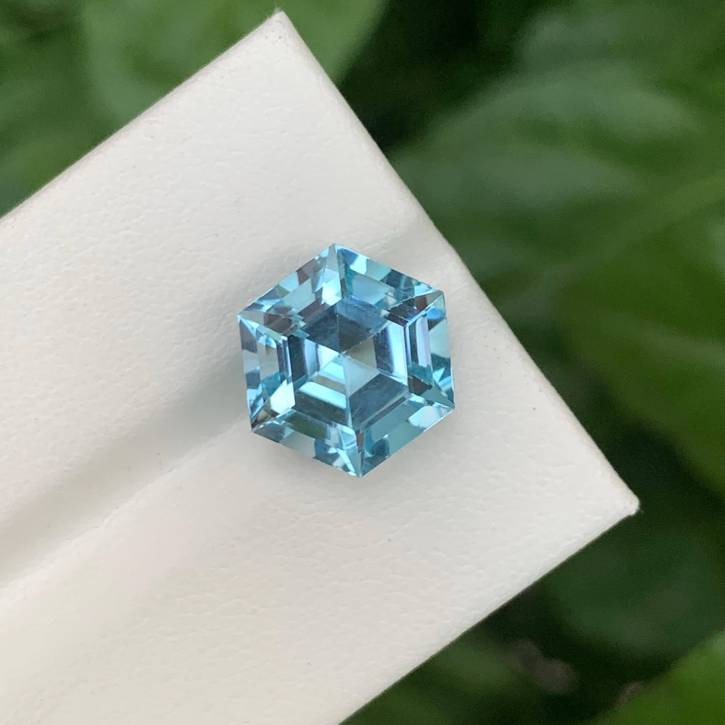 7,65 Karat Natürlicher Loser Atemberaubender Blauer Topas Stein Fancy Cut Madagaskars Edelstein im Angebot 2