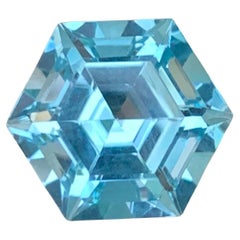 7,65 Karat Natürlicher Loser Atemberaubender Blauer Topas Stein Fancy Cut Madagaskars Edelstein