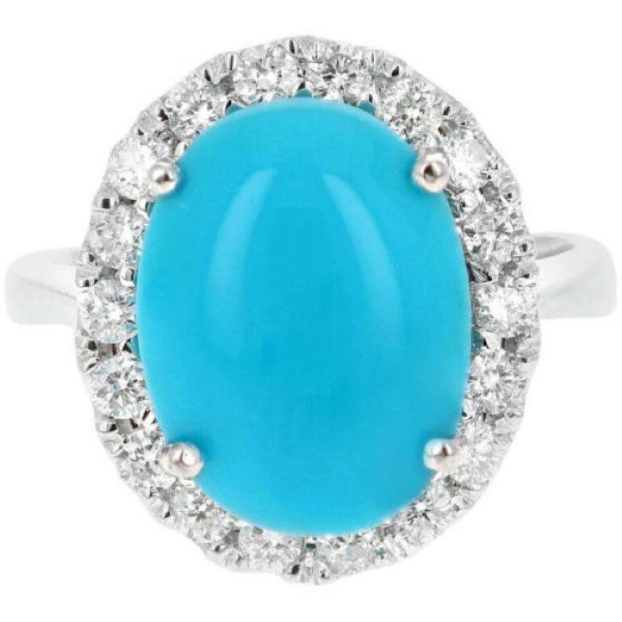 7.65 Carats Impressive Natural Turquoise and Diamond 14K White Gold Ring

Suggested Replacement Value $5,600.00

Total Natural Oval Turquoise Weight is: Approx. 7.00 Carats

Turquoise Measures: 12.00 x 10.00mm

Natural Round Diamonds Weight: Approx.