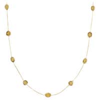 Real Ruby Station Chain Necklace 14k Solid Yellow Gold, Gift for Her ...