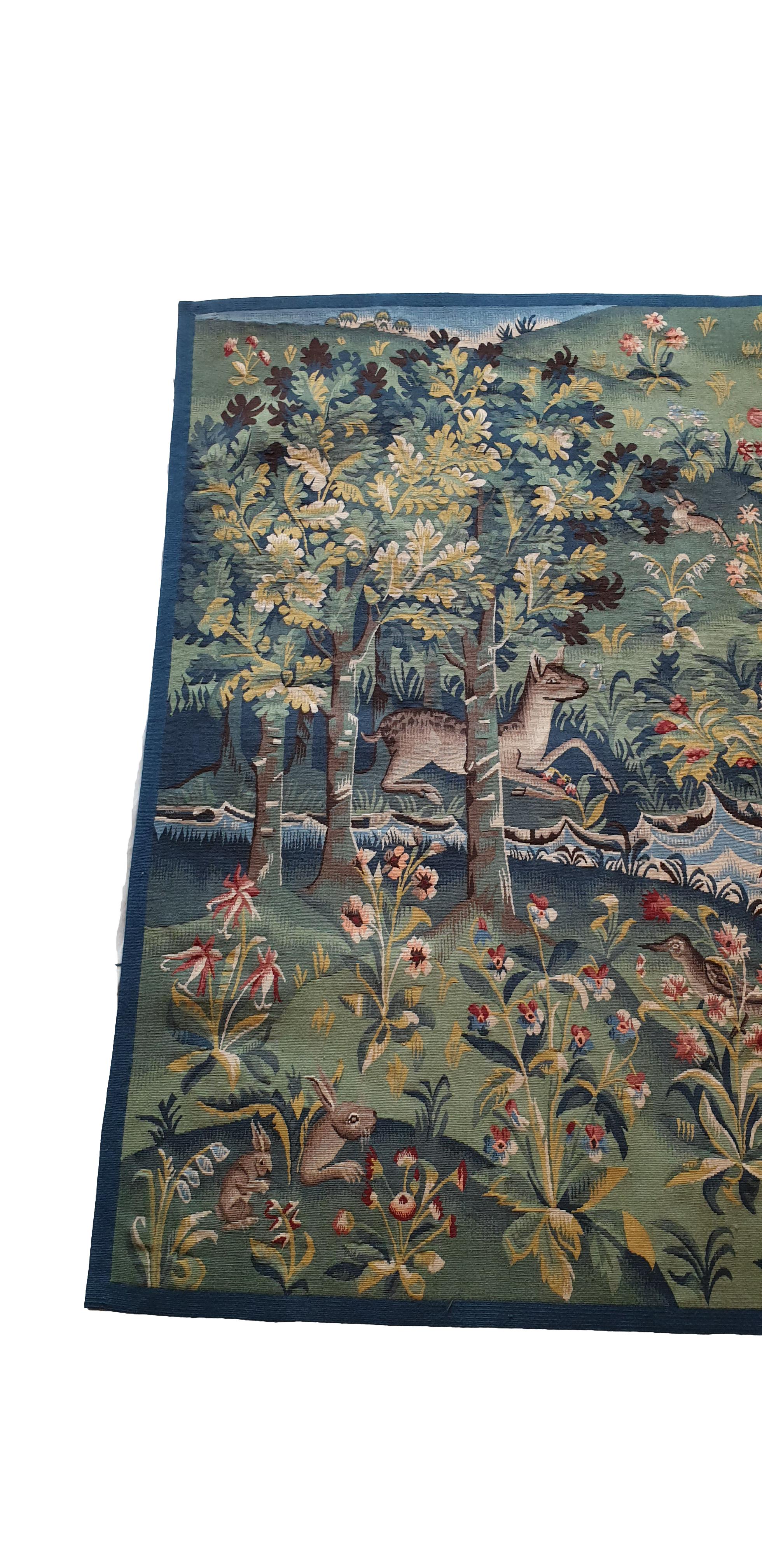 French  Thousand Flowers Mediaeval Tapestry Made in the 19th Century - N° 765