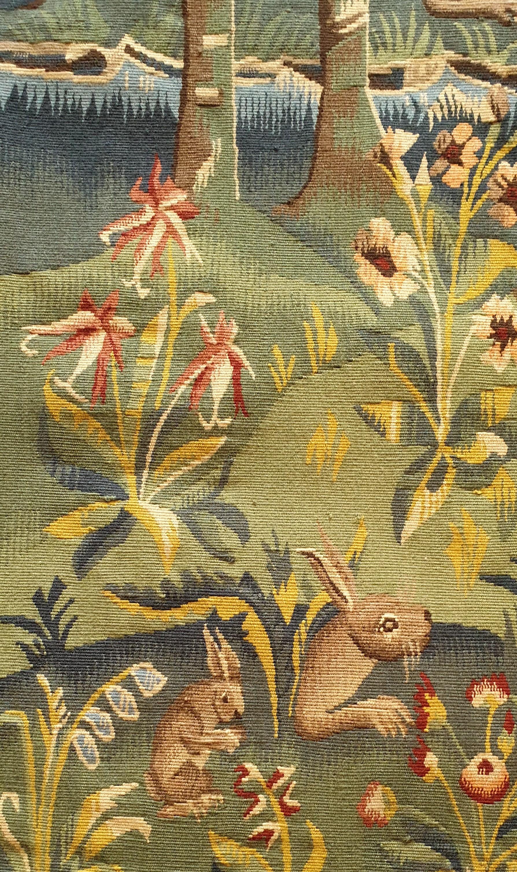 Late 19th Century  Thousand Flowers Mediaeval Tapestry Made in the 19th Century - N° 765