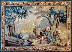 20th Century Aubusson Tapestry "Fisherman" - N° 767