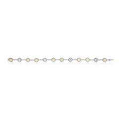 7.67 Carat Yellow and White Diamond Bracelet