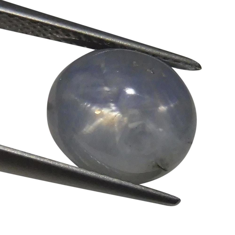 Oval Cut 7.67 ct Oval Star Sapphire For Sale