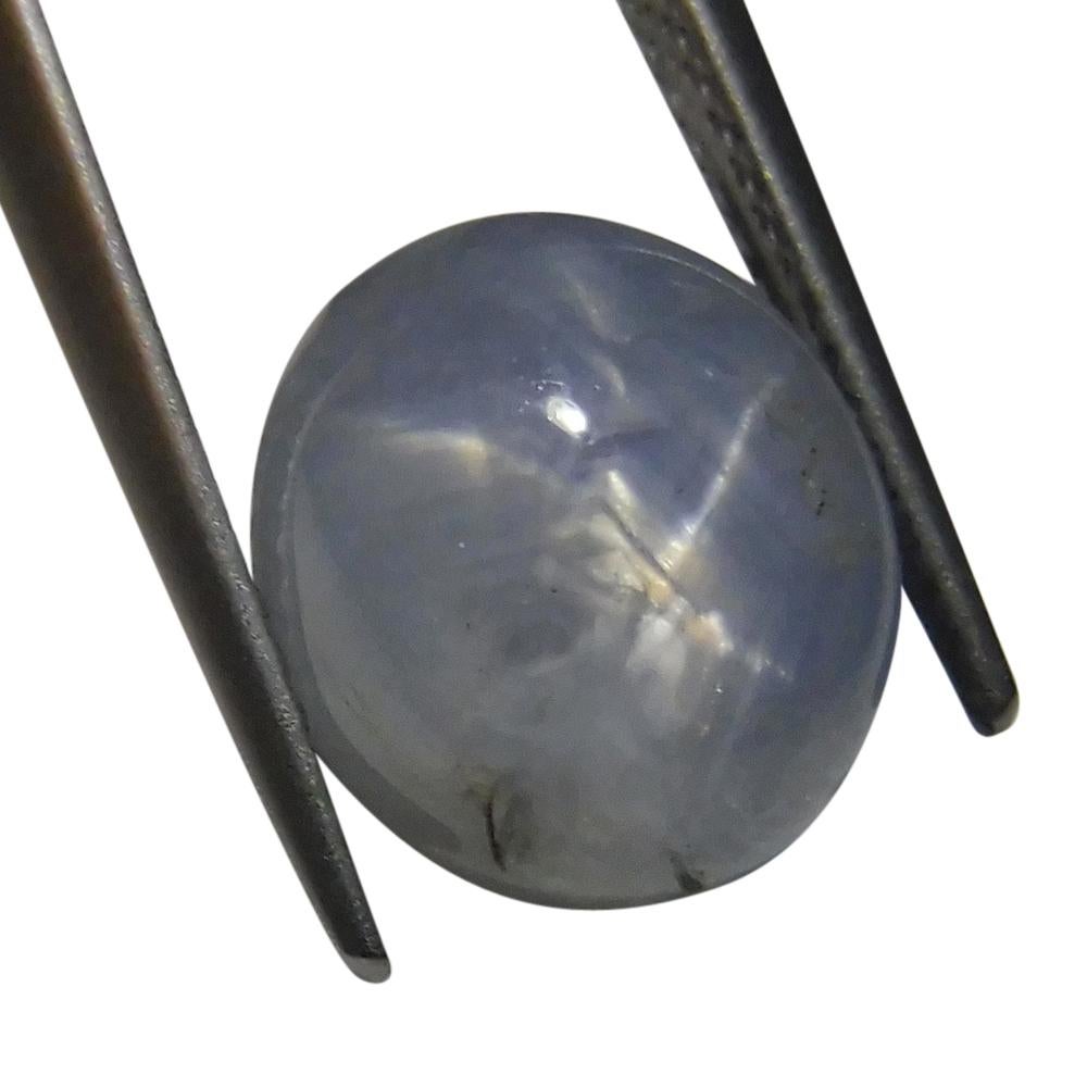 Saphir étoilé ovale de 7.67 carats en vente 1