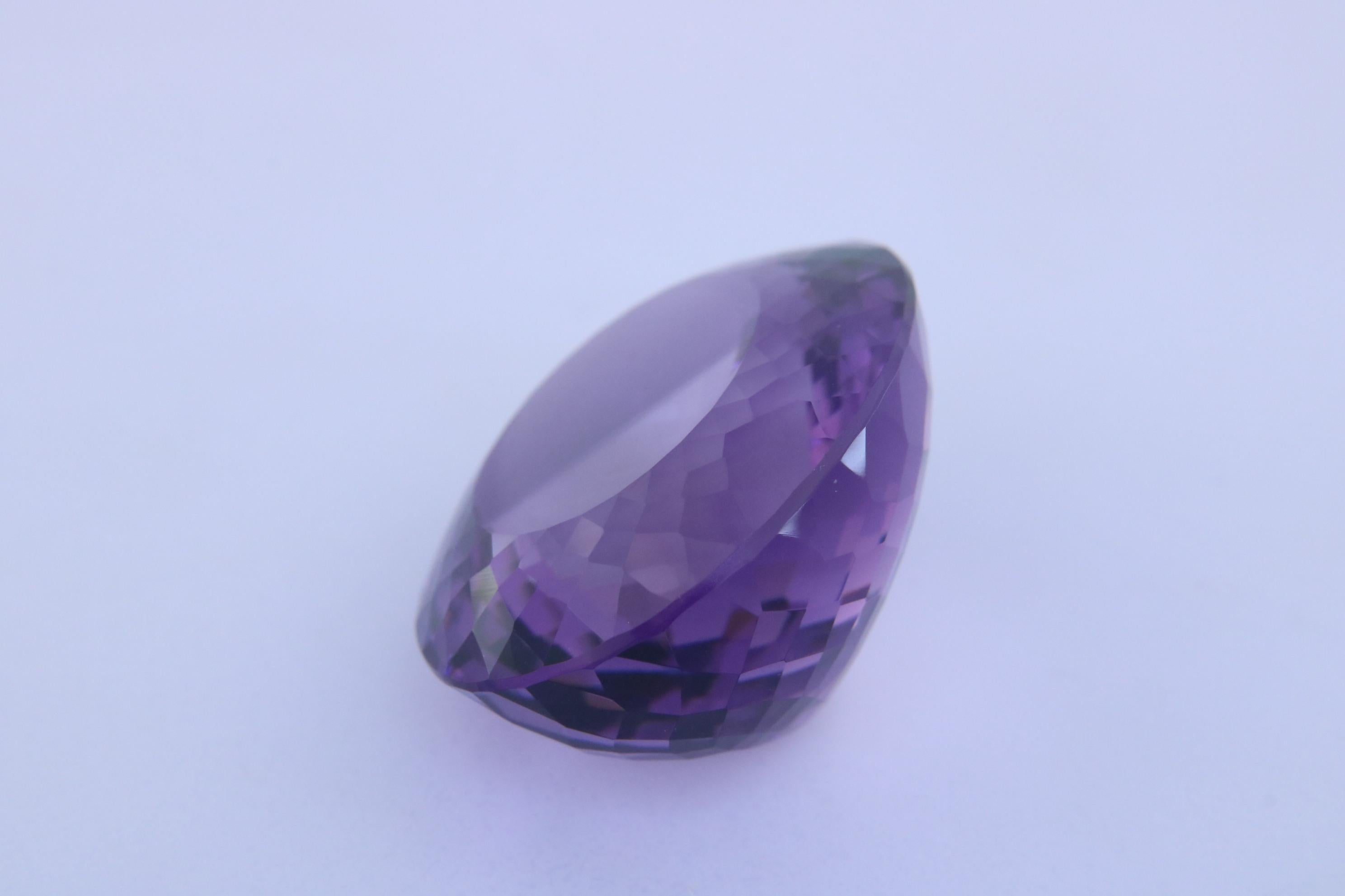 Women's or Men's 76.81 Carat Purple Amethyst Collectors' Stone For Sale