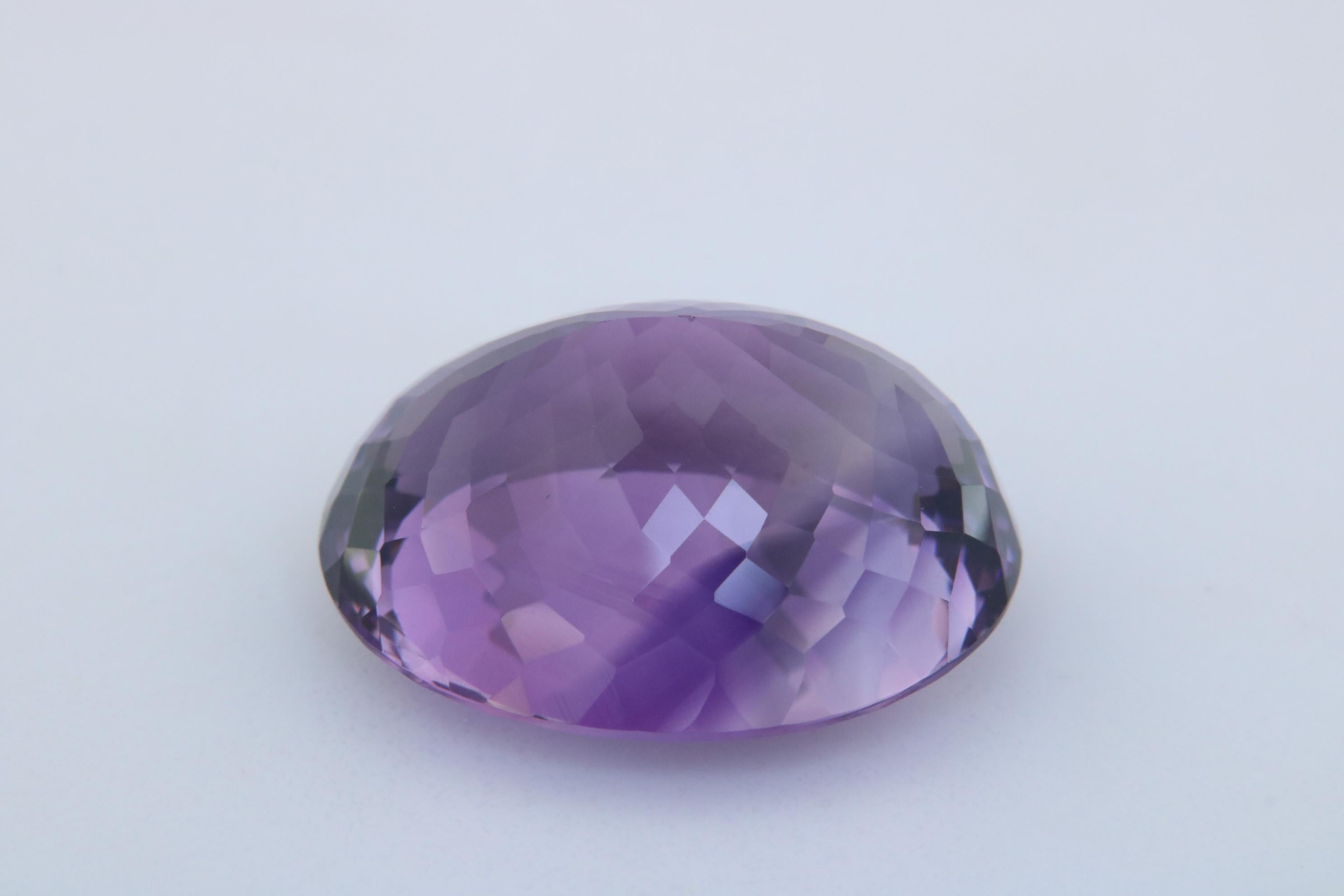 Women's or Men's 76.81 Carat Purple Amethyst Collectors' Stone For Sale