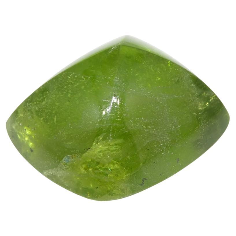 76,85 ct Cabujón Sugarloaf Peridoto Amarillo-Verde