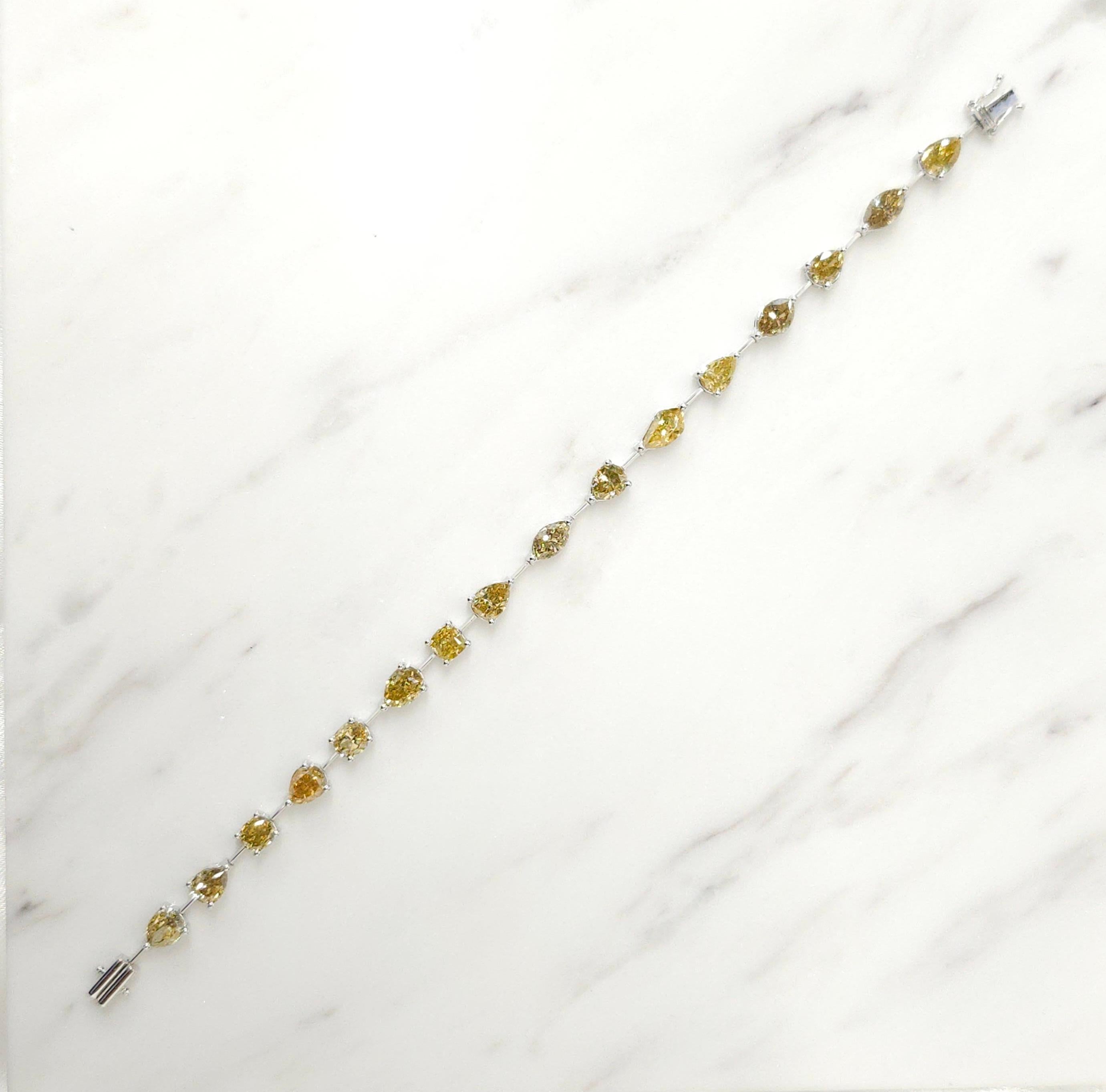 multi shape diamond bracelet
