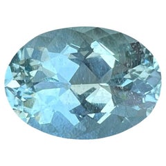 7.69 Karat Blauer Aquamarin Stein Ovalschliff Natürlicher Afrikanischer Edelstein