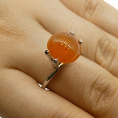 7.69ct Oval Cabochon Orange Mandarin Spessartine Garnet from Nigeria