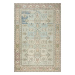 7.6x10.5 ft One of a kind Vintage Beige Large Area Rug, Handmade Turkish Carpet
