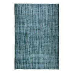 Tappeto Shabby Chic annodato a mano 7.6x11.3 Ft, Tappeto Verde Scuro per Interni Moderni