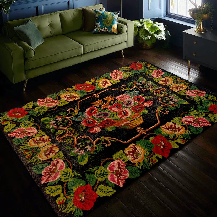 7.6x11.4 Ft Handmade Bessarabian Kilim. Vintage Floral Rug. All Wool Tapestry For Sale