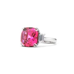 7.7 Karat Rosa Turmalin-Diamantring