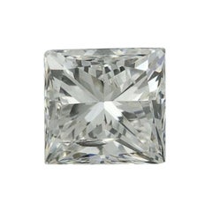 Solitaire non serti de 0,77 carat en diamant taille princesse certifié EGL USA