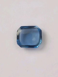 7.7 ct London Blue Topaz 14X12 Cut Cornered Retangular Fantasy Cut