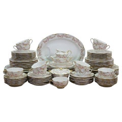 77 Pc Theodore Haviland American New York Vareene Rose China Dinnerware Set