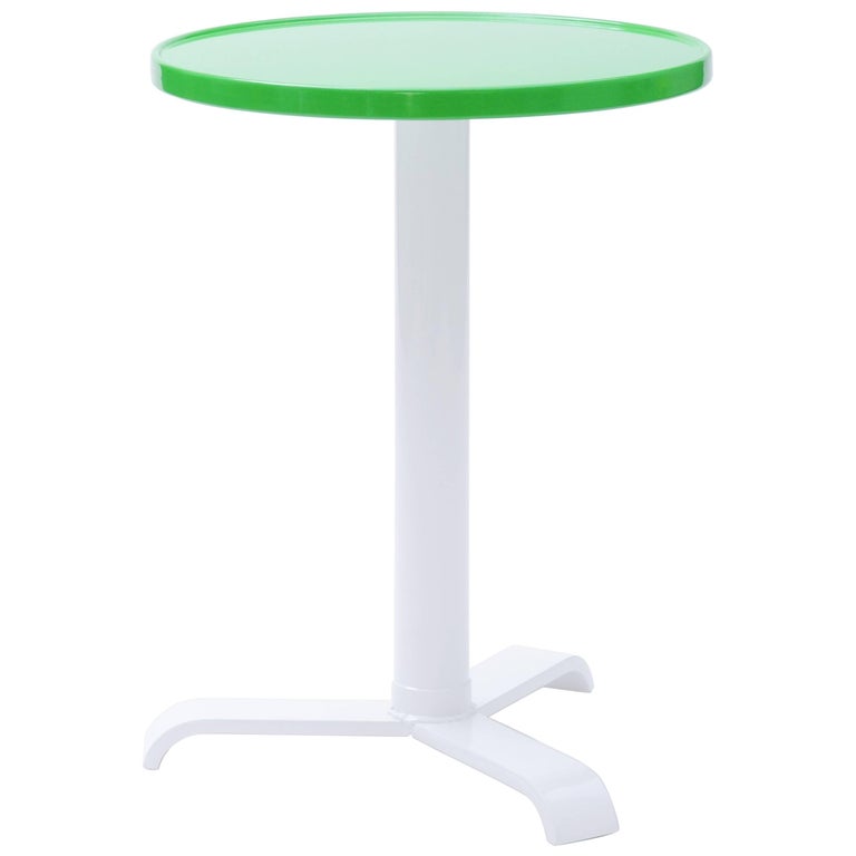 77 Round Pedestal Table In Painted Stainless Steel By Tolix For 77 Round Pedestal Table In Painted Stainless Steel By Tolix For