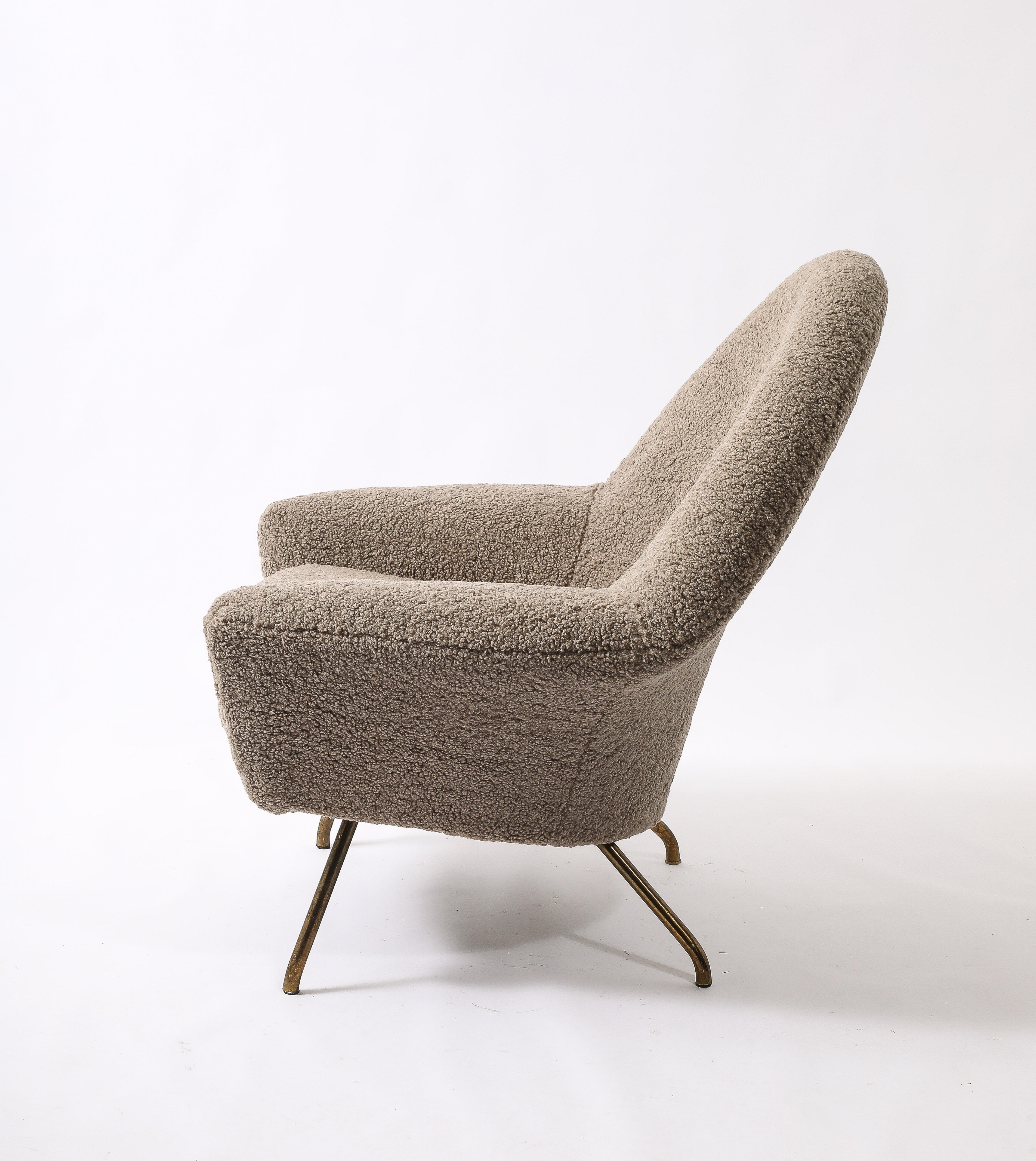 20th Century 770 Armchairs by J.A Motte for Steiner, France 1950's For Sale