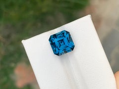 7.70 Carat Natural Loose London Blue Topaz Square Shape Gemstone