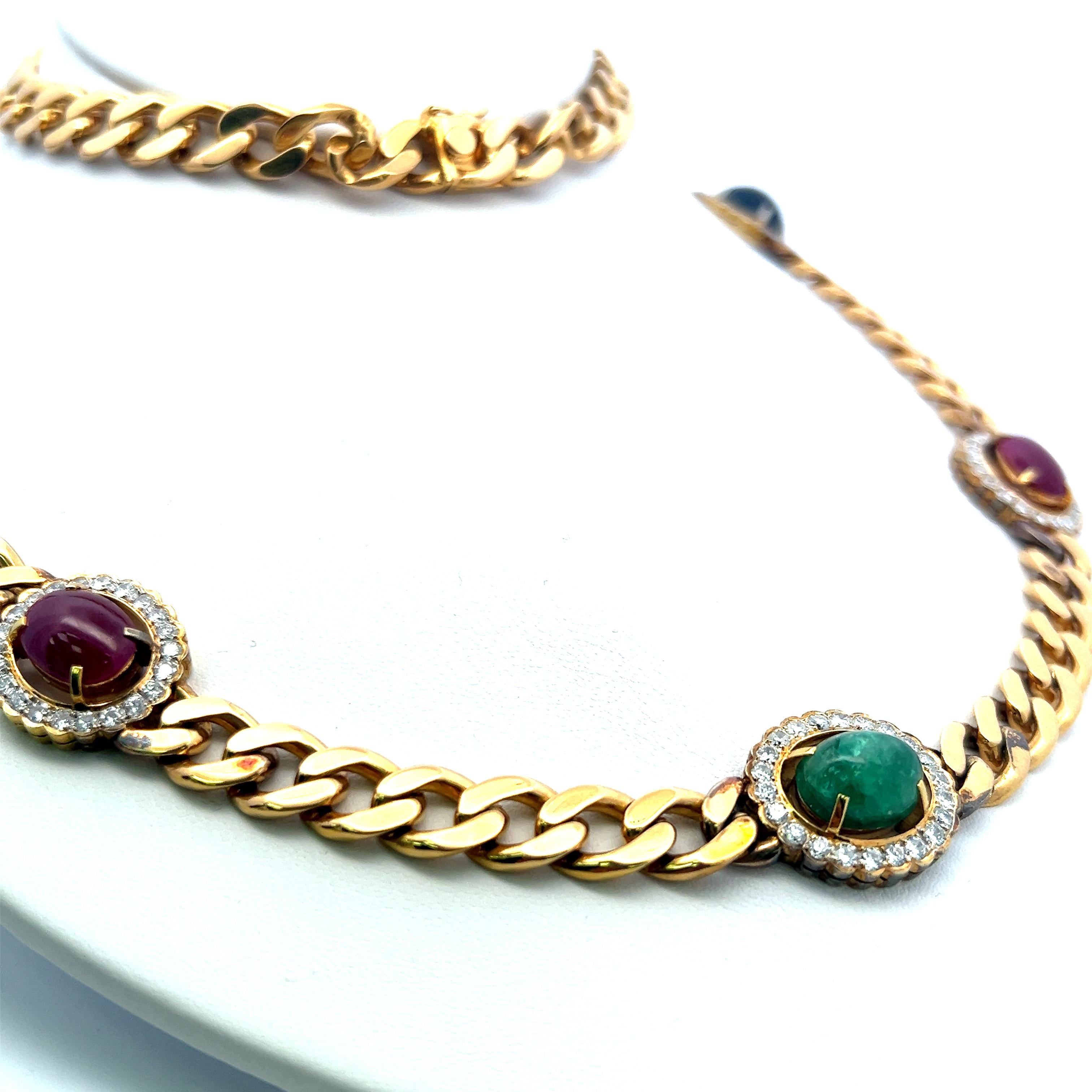 Chaîne collier en or jaune 18 carats avec diamants ronds brillants G SI1 de 7,70 carats en vente 1
