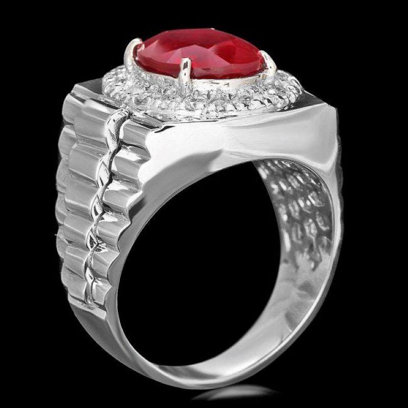 men's red ruby ring