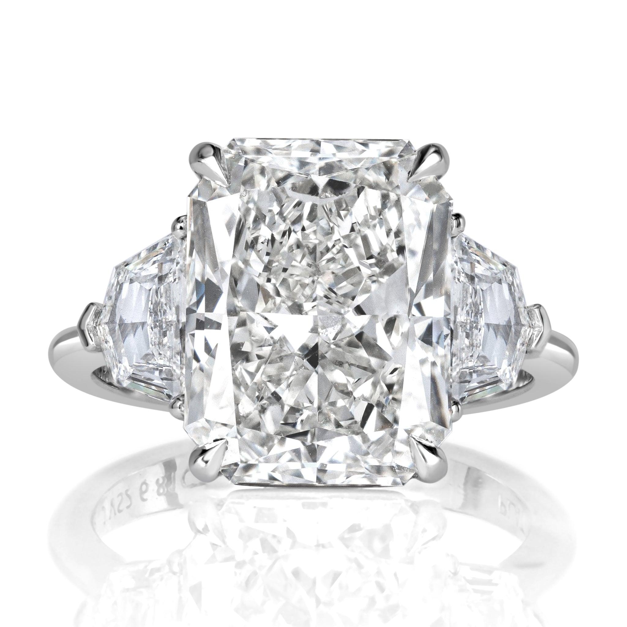 7.70ct Radiant Cut Diamond Engagement Ring