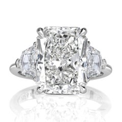 7.70ct Radiant Cut Diamond Engagement Ring