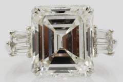 7.71 Carat GIA Emerald Cut Diamond Platinum Ring