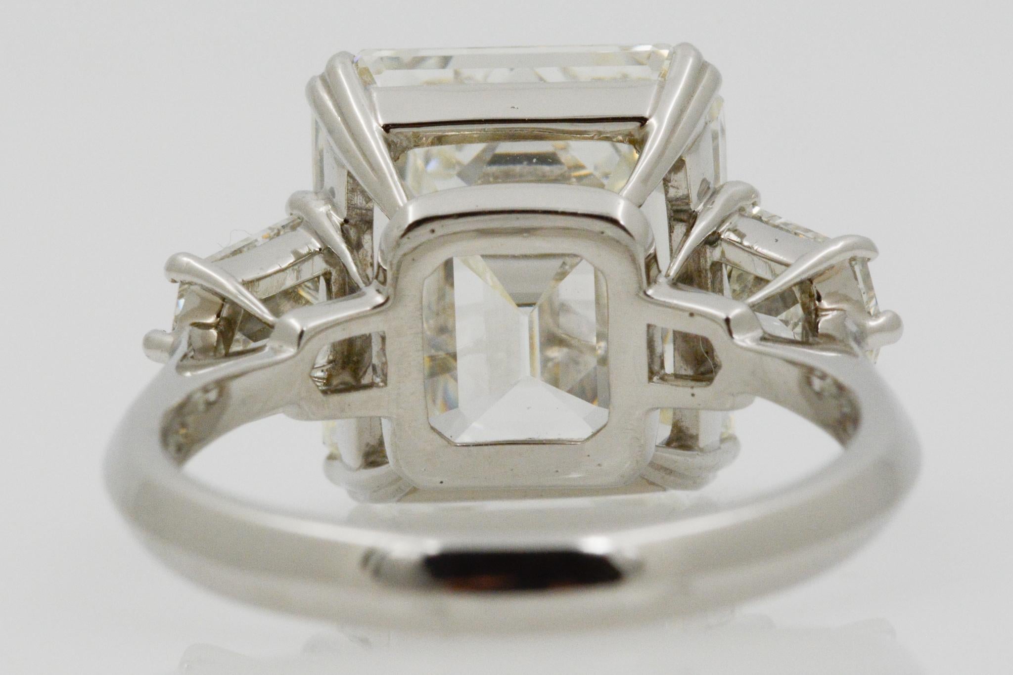 7.71 Carat GIA Emerald Cut Diamond Platinum Ring 4