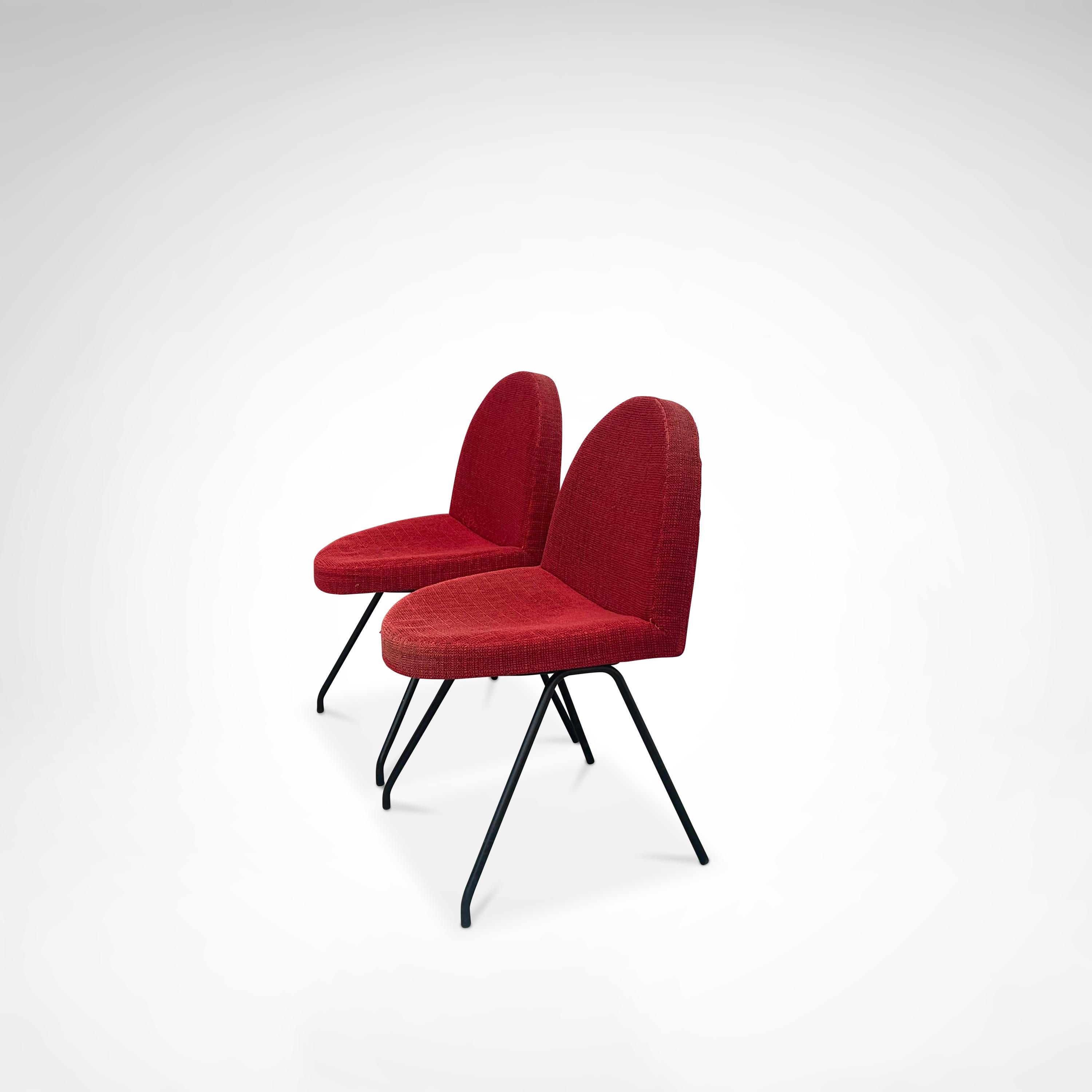 771 Language dining chairs by Joseph André Motte for Steiner France 1950s, set 2 For Sale 1