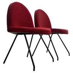 771 Chaises de salle à manger en langue de Joseph-André Motte pour Steiner France années 1950, ensemble 2