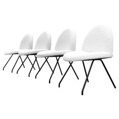 771 Language dining chairs by Joseph André Motte for Steiner France 1950s, set 4